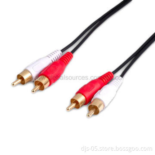 2 RCA Male to 2 RCA Male Cable with High Performance, RoHS Compliant, Easy to Use